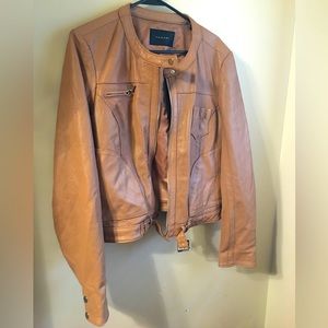 Tahari Genuine Leather Coat